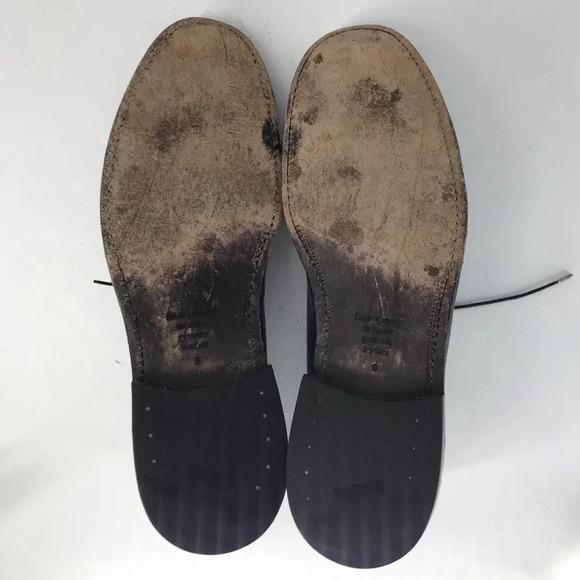 Andy Parker Lace up boot in super soft navy lambskin suede - Picture 5 of 10